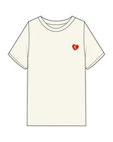 The Womens Heavyweight Tee - Off White - M4Lagree - Left Chest Logo & Center Back Stacked - Printed - Full Color