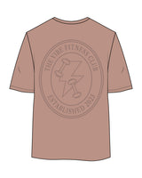 The Womens Oversized Tee - Clay - The Vibe - Left Chest & Back Center - Tone on Tone