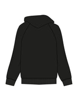 The Womens Zip Hoodie - Black - Rebel Ride - Left Chest Stacked - Printed - White