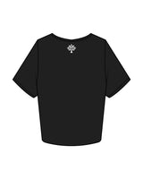 The Crop Tee - Black - Goodlife Chiropractic - Center Chest Stacked & Back Neckline - White