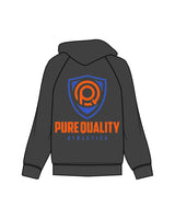 The Classic Hoodie - Charcoal - PURE QUALITY - Left Chest & Back Center Stacked - Full Color