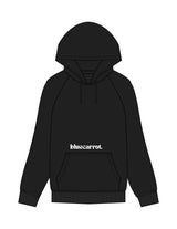 The Mens Classic Hoodie - Black - BlueCarrot - Center Chest - Printed - White
