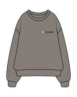 The Mens Crewneck - Washed Gray - SWEATDREAMS - Left Chest "OCEANSIDE" & Back Stacked - Printed - Full Color