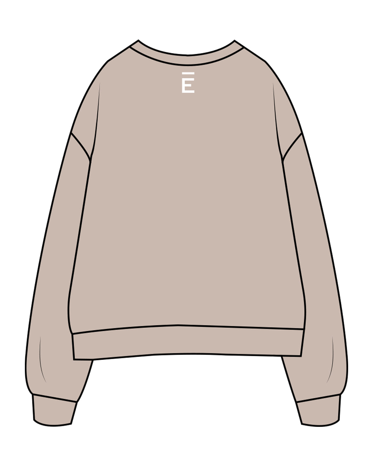 The Womens Crewneck - Bone - ALCHEME - Center Chest & Back Center - White