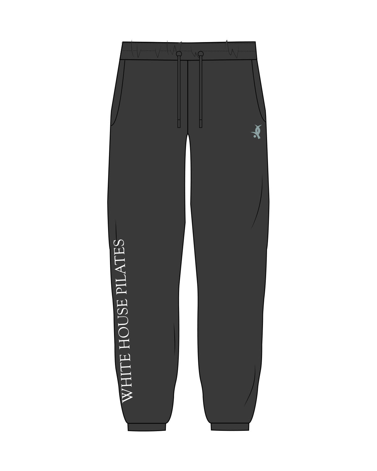 White House Pilates Womens Classic Sweatpants - Washed Black