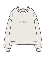 The Womens Crewneck - Bone - Aesthetics Injector - Center Chest " ARNICA " - Tone on Tone