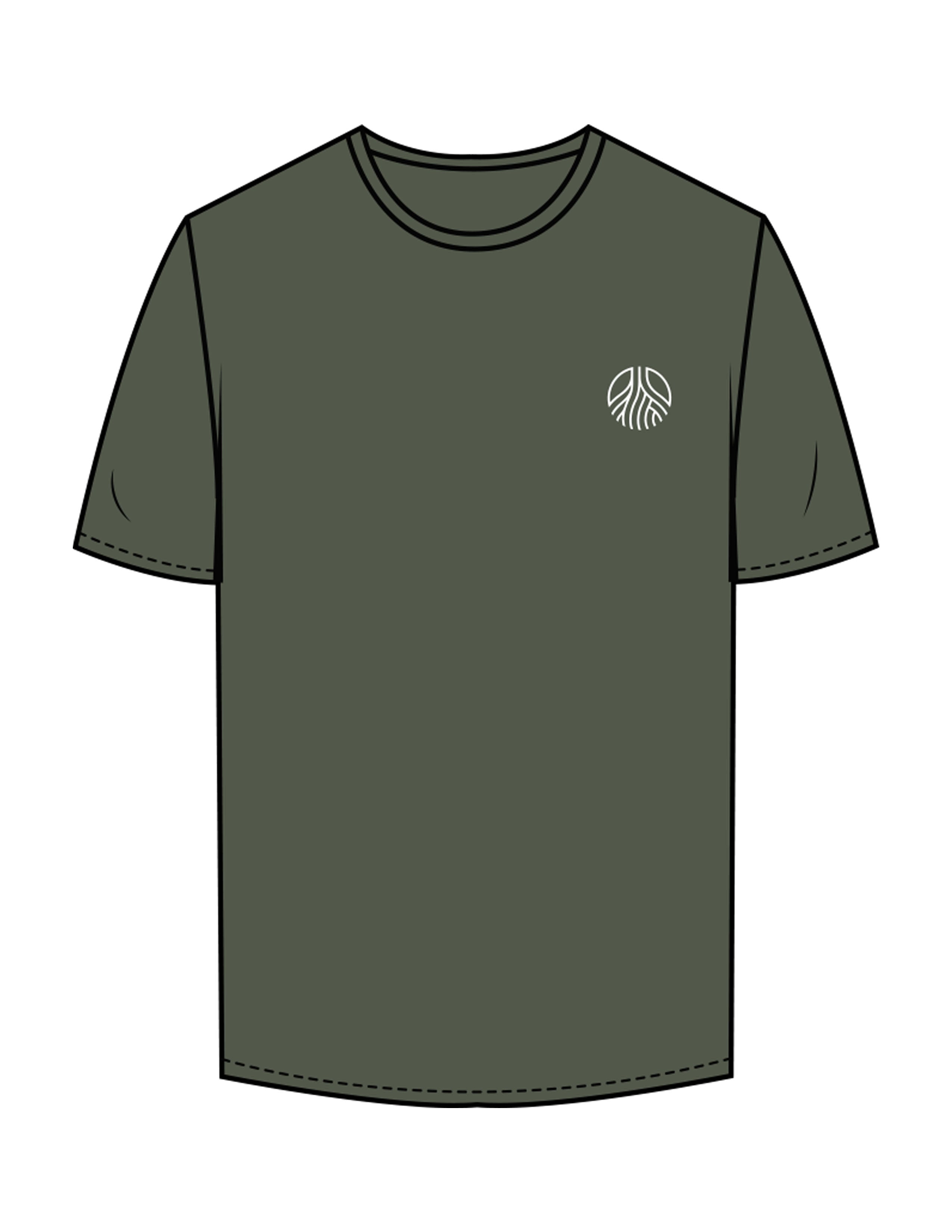 The Mens Tee - Cypress - Sultivate - Left Chest Icon & Back Shoulder - Printed - White