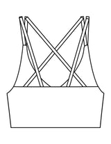 The Strappy Bra - White - ALTORA - Left Chest - Printed - Black