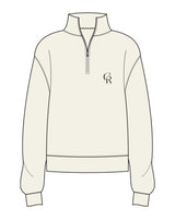 The Mens 1/4 Zip - Off White - Core Reform - Left Chest - Printed - Black