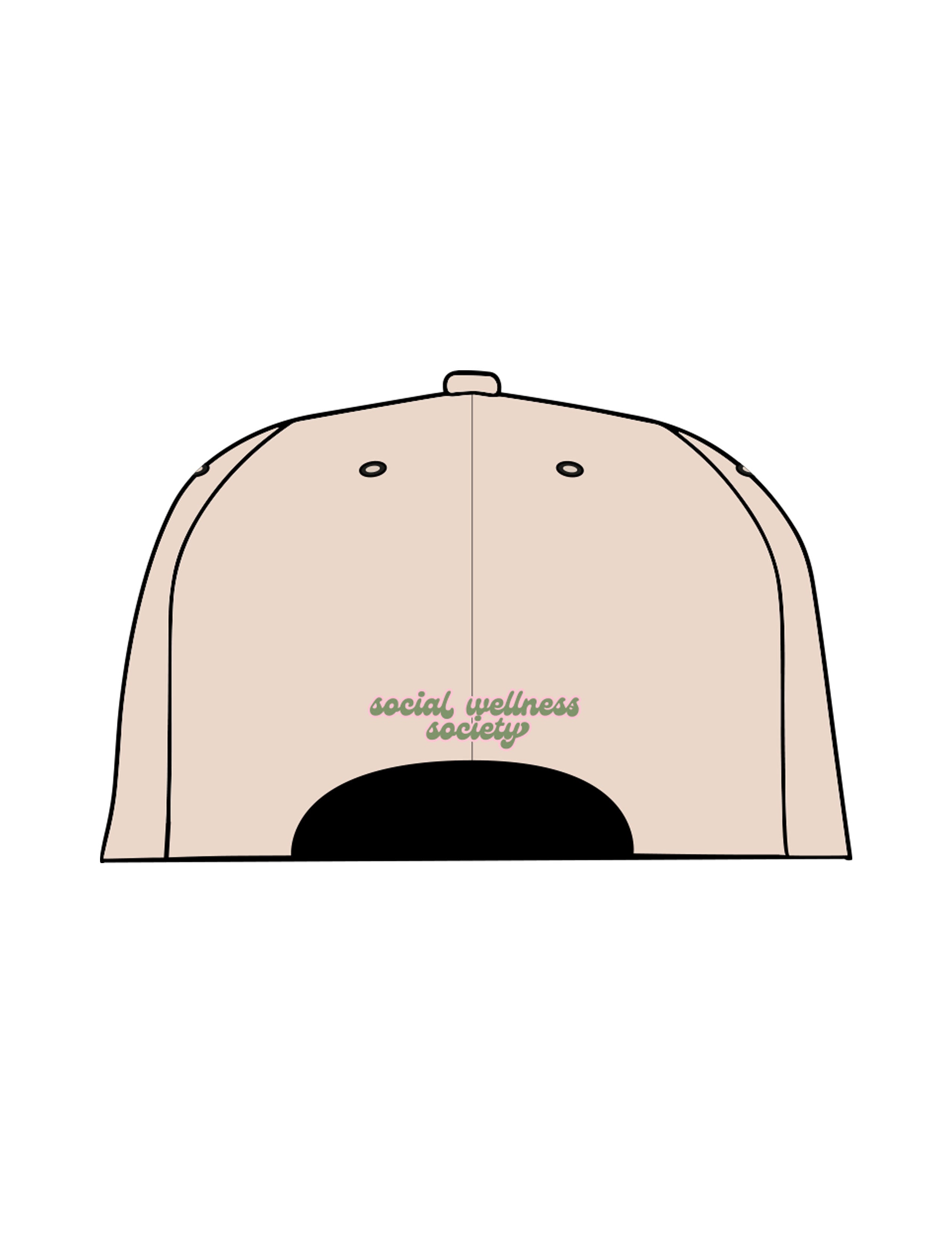 The Dad Hat - Stone - SWS - Center Crown Icon & Back Stacked - Embroidered - Full Color
