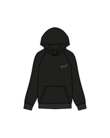 The Womens Hoodie - Black - Ignite Barre & Fitness - Left Chest & Back Stacked - Printed - White