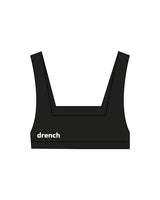 The Box Cut Bra - Black - Drench - Lower Back Left - Printed - White