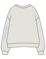 The Womens Crewneck - Washed Bone - Powerhouse Fitness - Center Chest "LAGREE" & Back Left Sleeve - Printed - Full Color