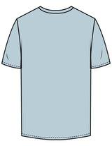 The Mens Tee - Pale Blue - Movement With Chels - Chest Arc - Printed - Dark Blue