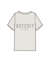 The Mens Heavyweight Tee - Washed Bone - Odyssey Performance - Left Chest & Back Stacked - Tone on Tone