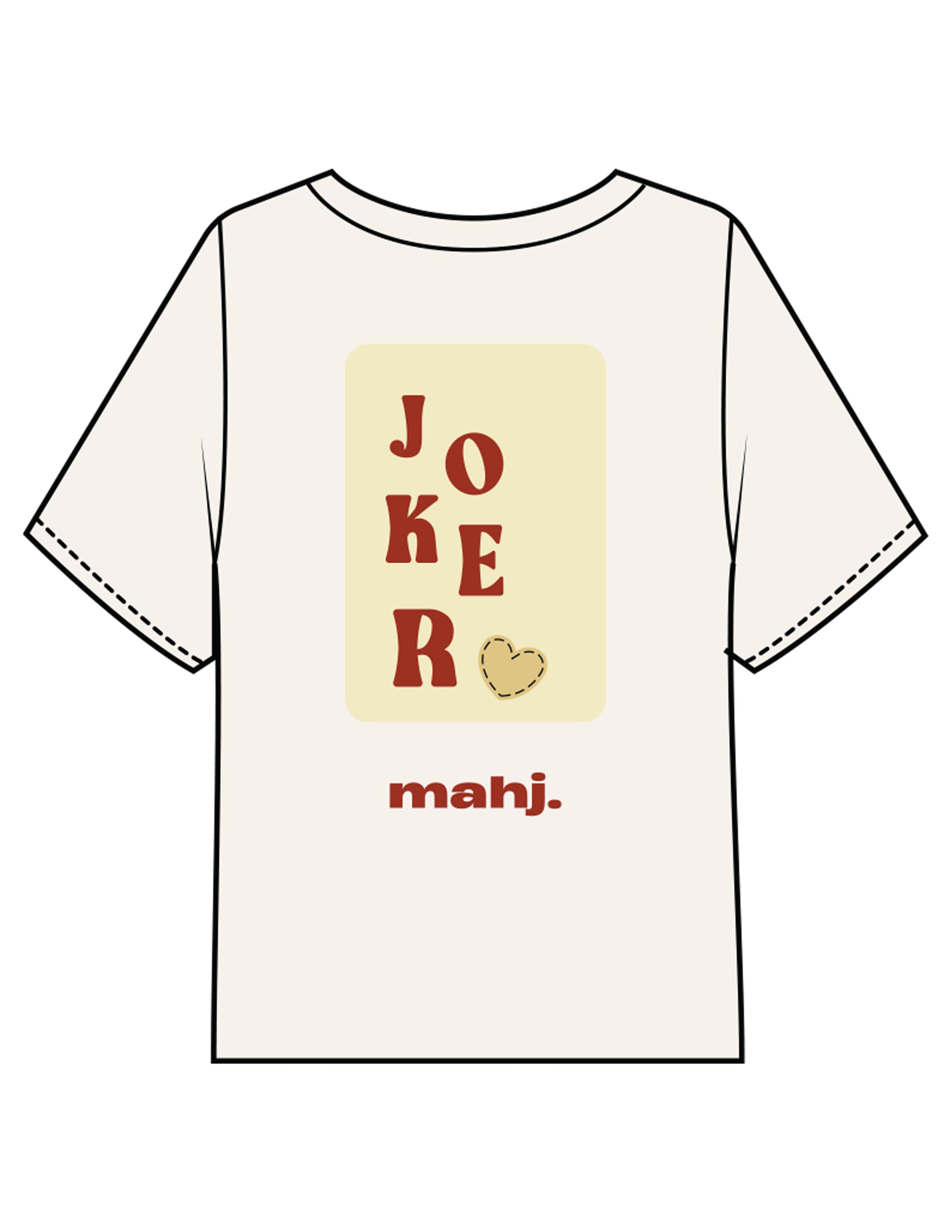 The Midweight Crop Tee - Ivory - Barnes. The Label - Left Chest & Back Joker - Printed - Full Color