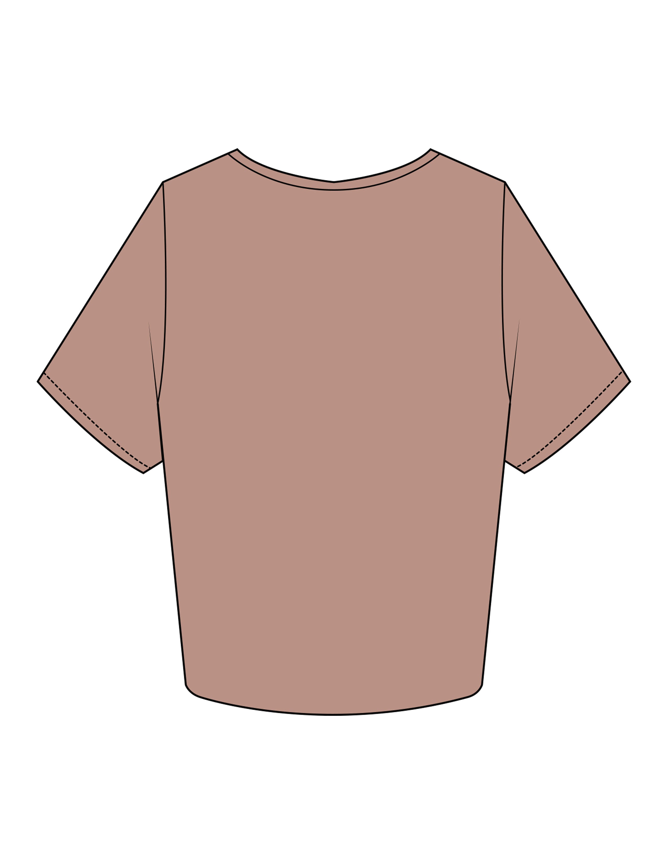 The Crop Tee - Clay - RPCS - Left Chest Stacked - Printed - Tone on Tone