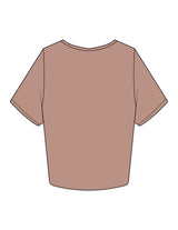 The Crop Tee - Clay - RPCS - Left Chest Stacked - Printed - Tone on Tone