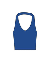 The Halter Tank - Blue - Reform Fitness - Center Back - Printed - White