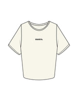 The Crop Tee - Off White - Mantra - Center Chest - Printed - Black