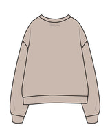 The Womens Crewneck - Bone - 31Theraphy - Center Chest & Back Center Neckline - Tone on Tone