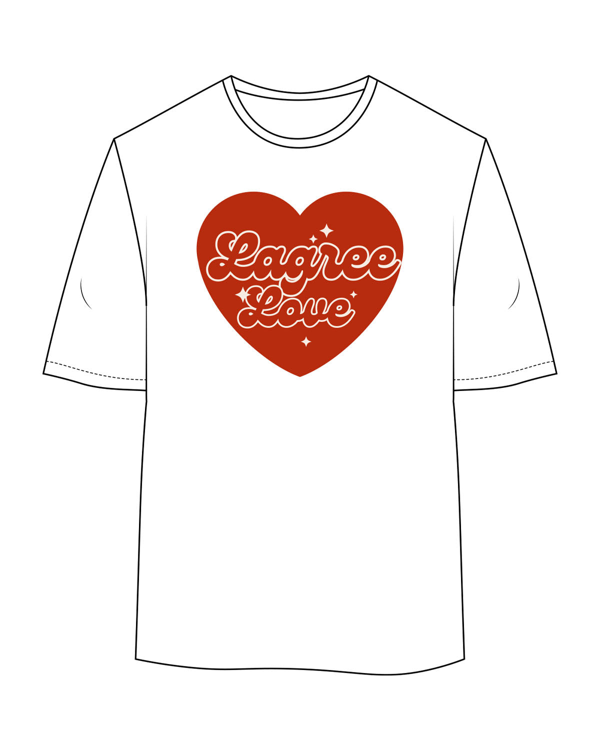 The Womens Oversized Tee - White - M4Lagree - Center Chest Logo - Printed - Full Color