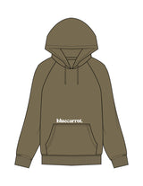 The Mens Classic Hoodie - Army - BlueCarrot - Front Upper Pocket - Printed - White