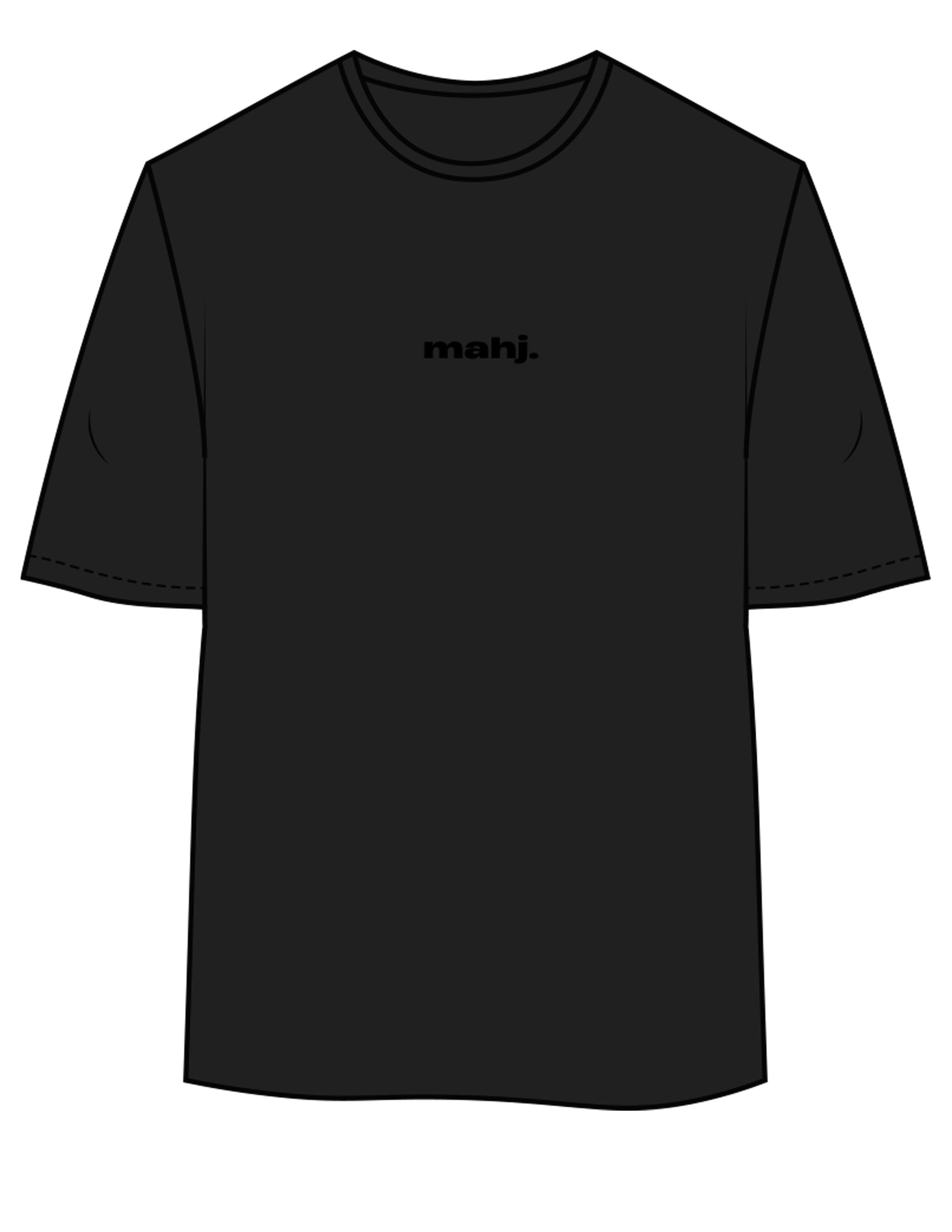 The Womens Oversized Tee - Black - Barnes. The Label - Center Chest & Center Back - Printed - Full Color