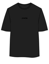 The Womens Oversized Tee - Black - Barnes. The Label - Center Chest & Center Back - Printed - Full Color