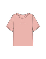 The Midweight Crop Tee - Peach - Core Crown Point - Center Chest & Back Neckline - Printed - White