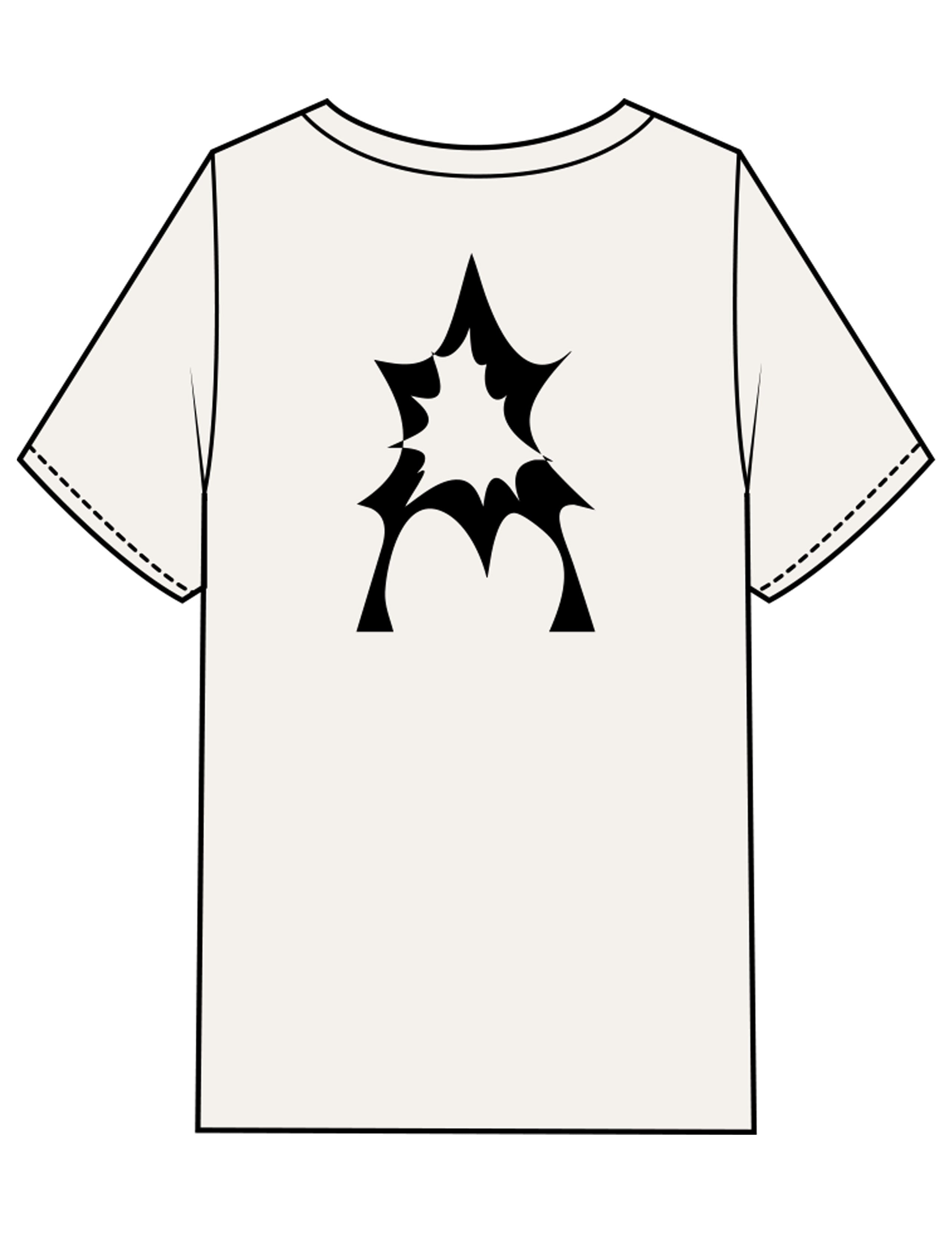 The Mens Heavyweight Tee - Butter - Activate House - Center Chest & Center Back - Printed - Black