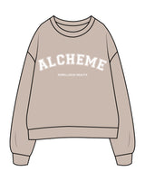 The Womens Crewneck - Bone - ALCHEME - Center Chest & Back Center - White