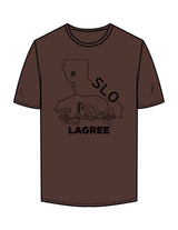 The Mens Tee - Chestnut - Powerhouse Fitness - Full Front & Back Neckline - Printed - Black