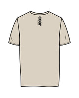 The Womens Tee - Bone - Coar - Left Chest Stacked & Back Center Neckline Stacked - Black