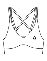 The Strappy Bra - White - ALTORA - Left Chest - Printed - Black