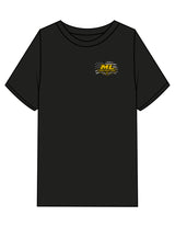The Mens Heavyweight Tee - Black - ML Contracting LLC - Left Chest Flag & Back Image - Printed - Full Color