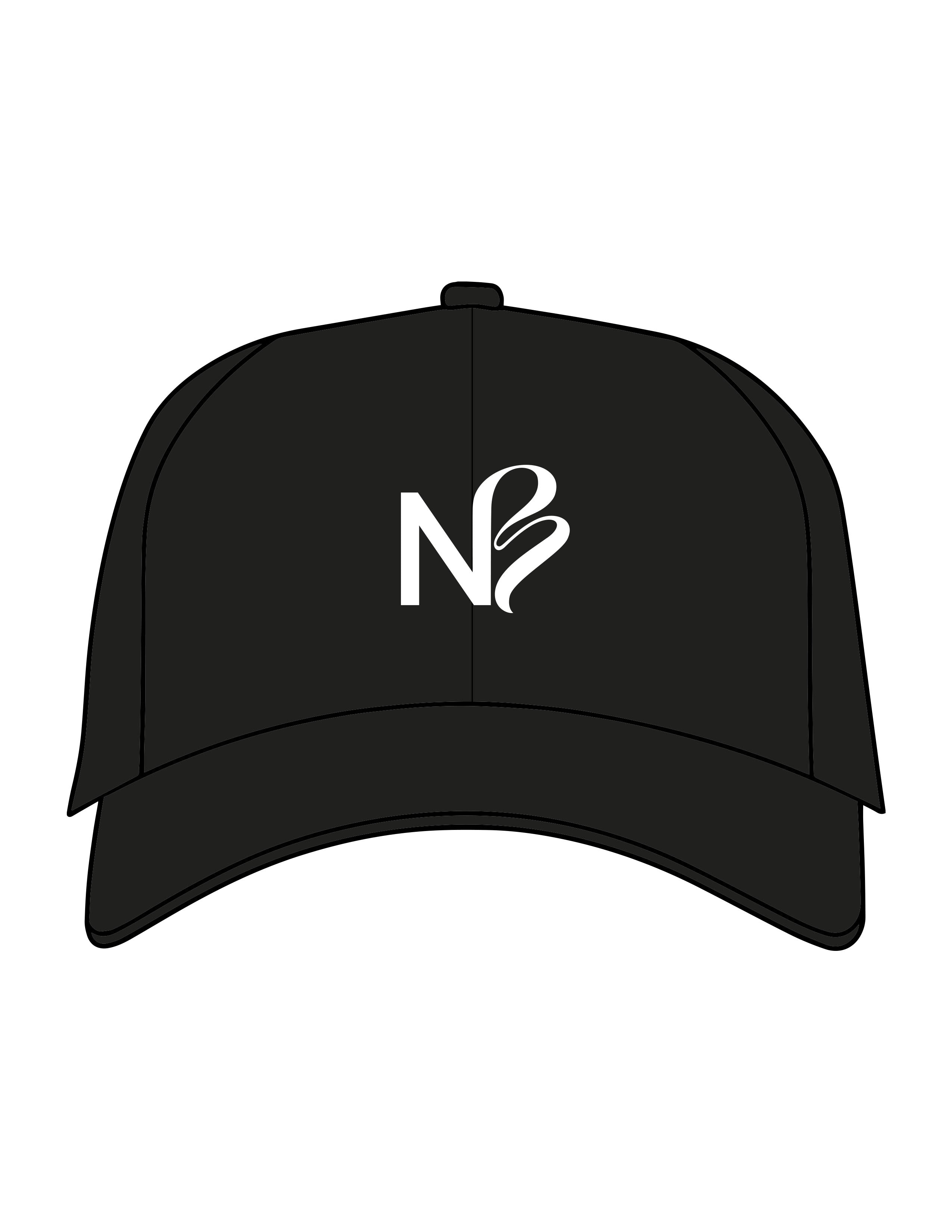 The Canvas Cap - Black - Neighborhood Barre - Center Crown "NB" - Embroidered - Puff - White
