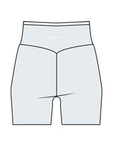 The Piped Crossover Short - Light Blue - Golden Hour - Back Waistline - Printed - White