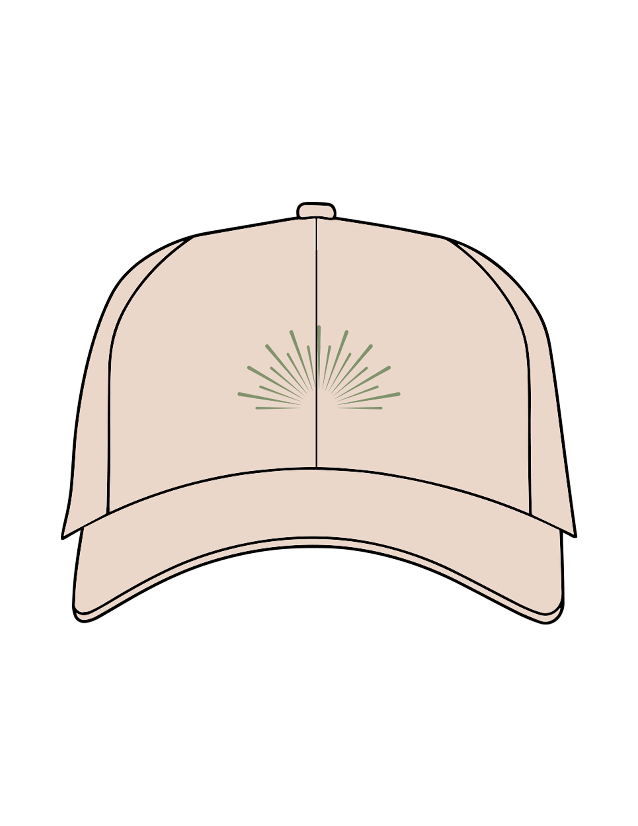 The Dad Hat - Stone - SWS - Center Crown Icon & Back Stacked - Embroidered - Full Color