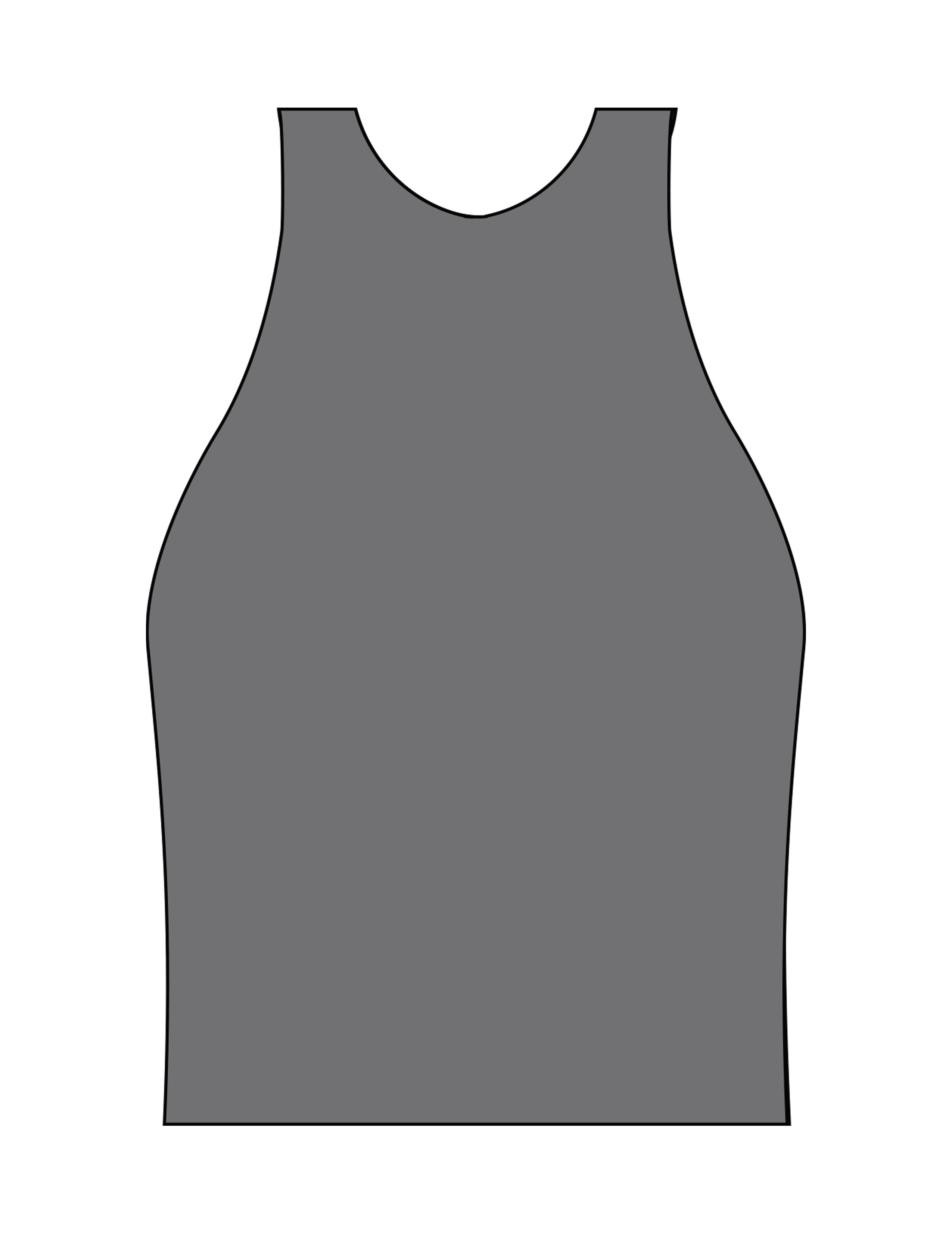 The High Neck Racer Tank - Grey - The Refinery Fitness Studio - Center Back - Printed - Black