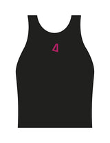 The Womens Active Crop Tank - Black - Delta Fitness - Upper Chest Icon & Back Stacked "I LIFT" - Printed - Full Color