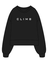 The Womens Heavyweight Crop - Black - LVL - Center Chest & Back Icon - Printed - White