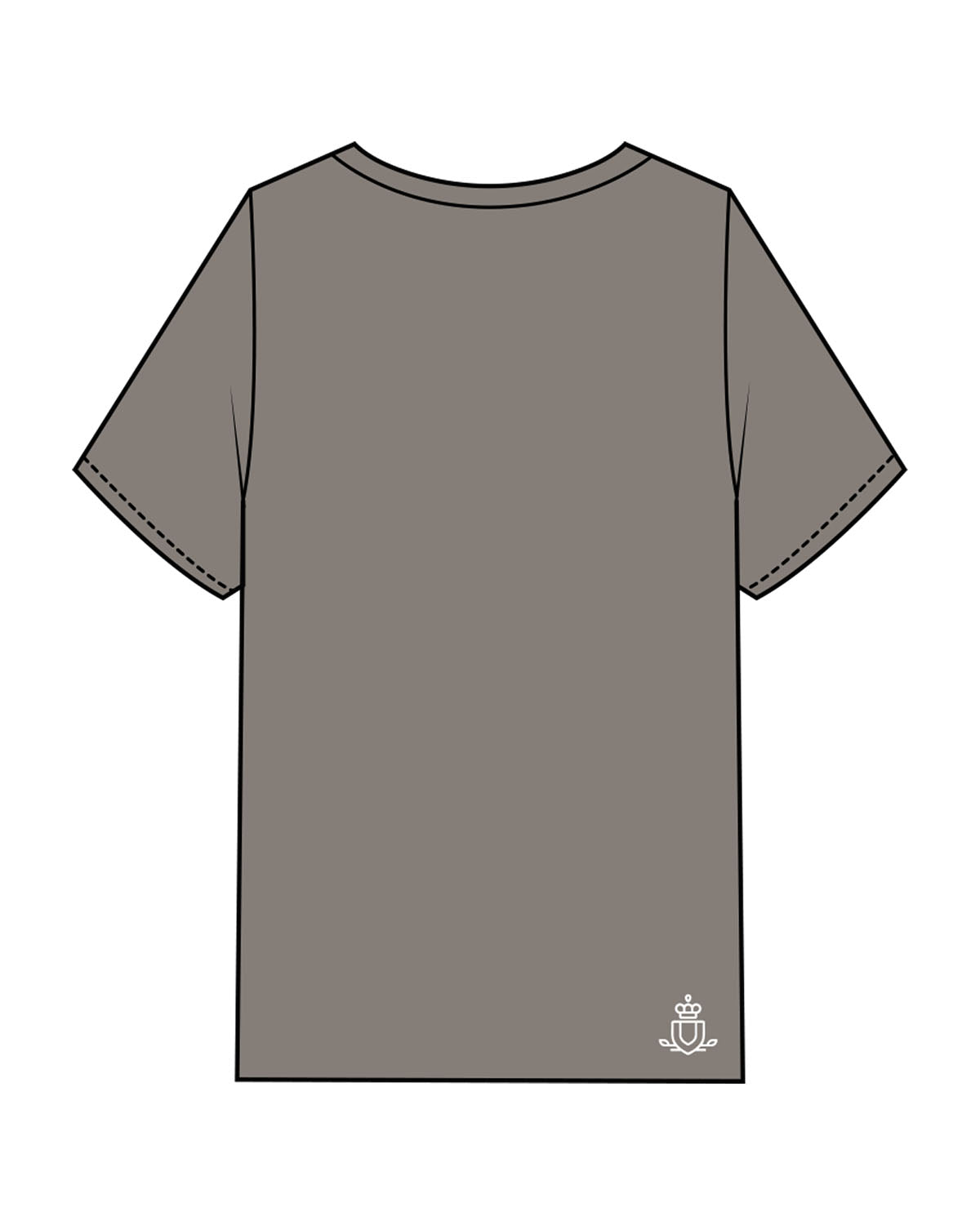The Mens Heavyweight Tee - Washed Gray - Spa Kingston - Center Chest Stacked & Back Corner - Printed - White