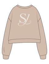 The Studio Crop - Taupe - Skulpt Lagree - Center Back - Printed - Bone