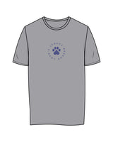 The Womens Tee - Heather - LLR - Center Chest Round - Printed - Gray Blue