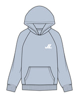 The Womens Hoodie - Powder - JL Marketing - Left Chest - Printed - White
