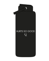The Wide Mouth Water Bottle - Black -  CORE REFORM - Center body "Hurt" - White