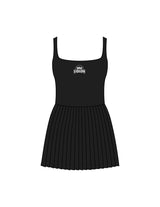 The Scoop Back Dress - Black - Gladden Gains - Center Chest - Printed - White
