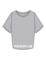 The Crop Tee - Storm - Body Lab - Bottom Front - Printed - White