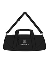 The Gym Duffel - Black - Sultivate - Center Body Stacked - Printed - White